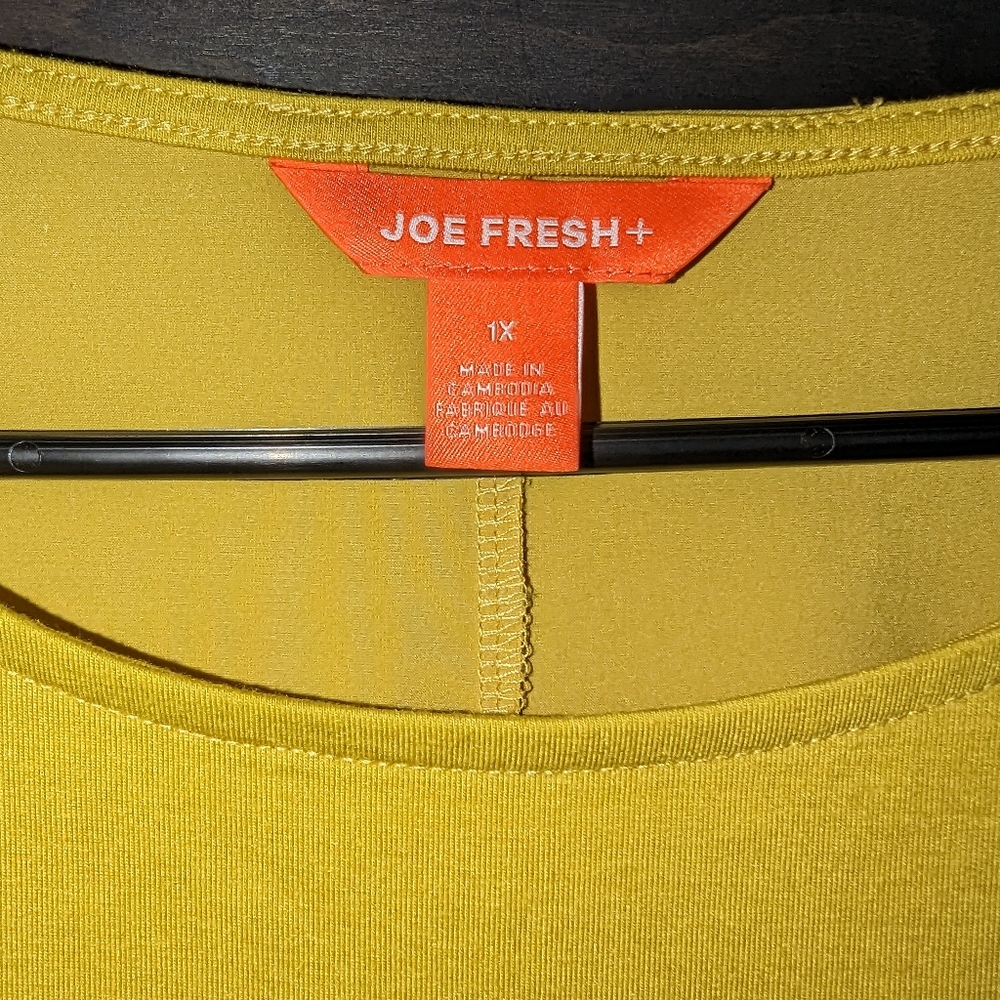 Joe Fresh+ Cap Sleeve Mix Media Top Size 1X - Picture 3 of 4